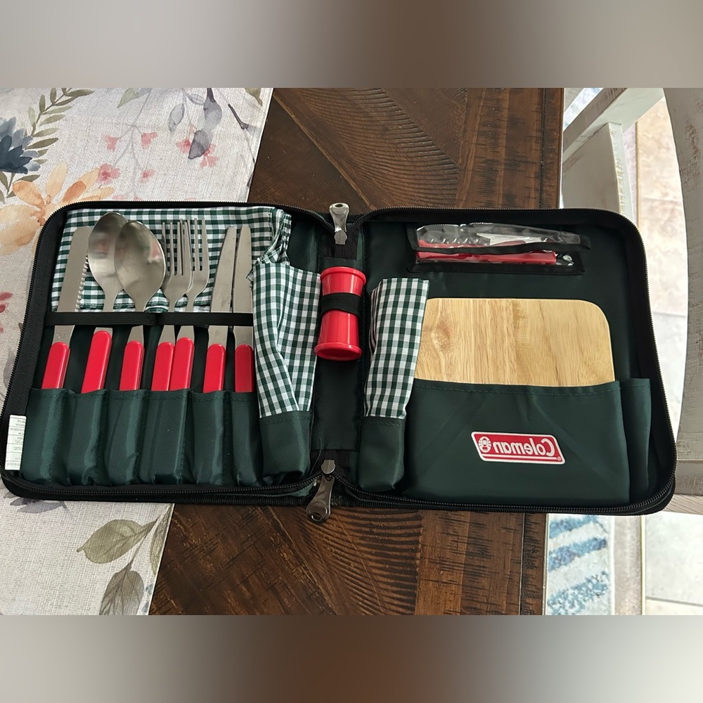 Coleman Red-Handled Picnic Utensil Set